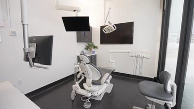 dental exam room at Take 2 Dental Implant Studio
